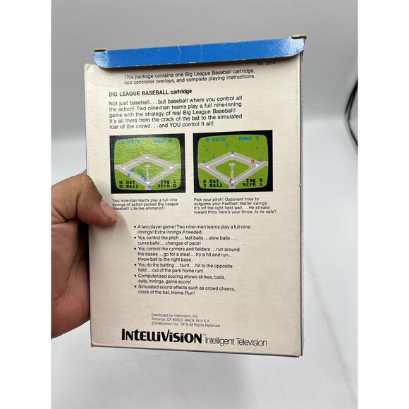 Big League Baseball (Intellivision, 1980) Complete In Box - Picture 9 of 9